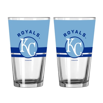 Kansas City Royals Logo Brands Two-Piece 16oz. Horizon Pint Glass Set