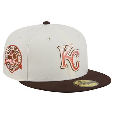 Kansas City Royals New Era Pumpkin Spice 59FIFTY Fitted Hat - Natural/Brown