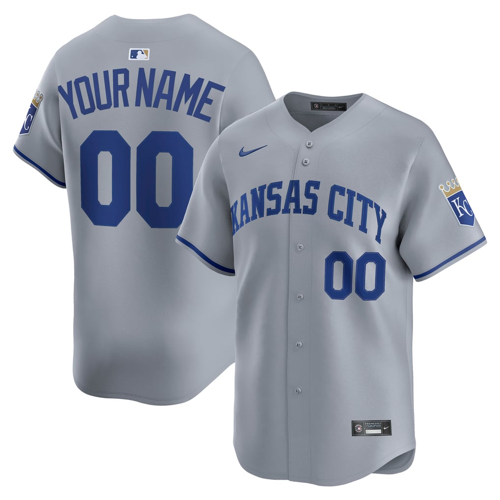 Men's Kansas City Royals Nike Gray Away Limited Custom Jersey