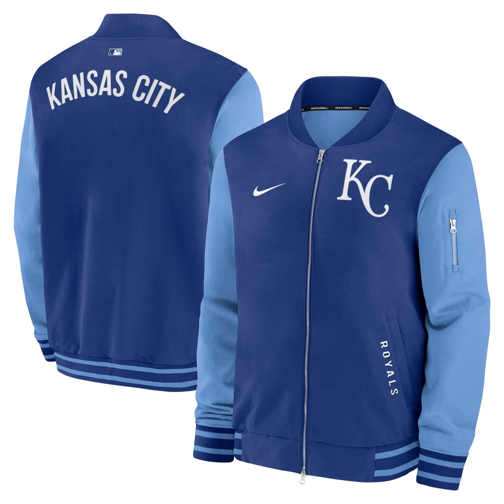 Zipper Code Jacket Men's Kansas City Royals Nike Royal/Light Blue Authentic Collection ...