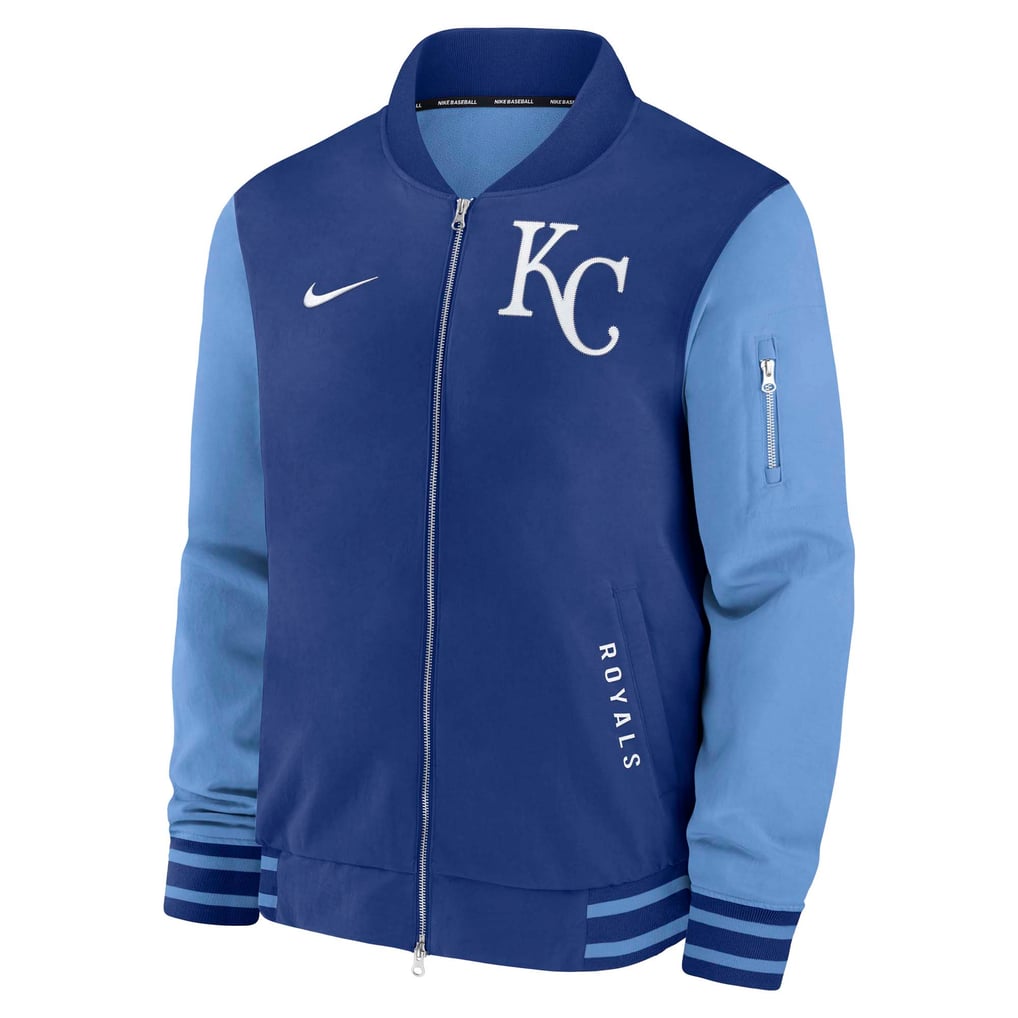 Zipper Code Jacket Men's Kansas City Royals Nike Royal/Light Blue Authentic Collection ...