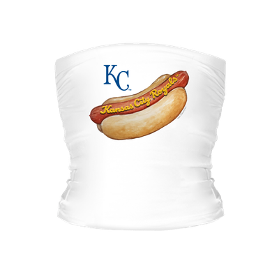 Kansas City Royals Tiny Turnip Women's Hot Dog Tube Top - White