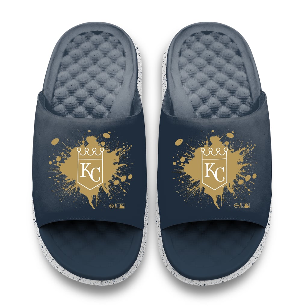 Youth Kansas City Royals ISlide Centered Logo Splat Motive Slide Sandals