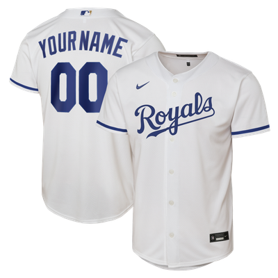 Kansas City Royals Nike Youth Home Replica Custom Jersey - White
