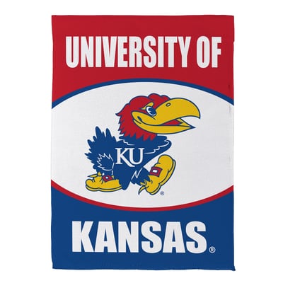  Kansas Jayhawks 12.5" x 28" Scoped Logo Double-Sided Suede Garden Flag