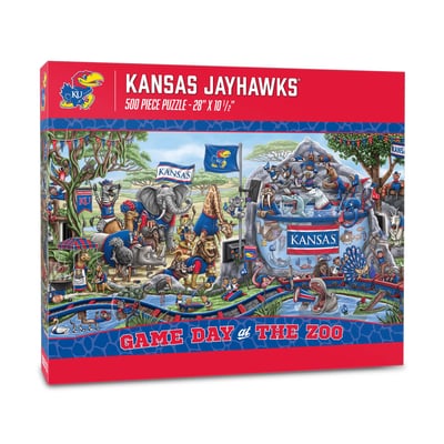 Kansas Jayhawks Fanpoint 10.5" x 28" Game Day at the Zoo 500-Piece Puzzle