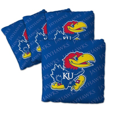Kansas Jayhawks Fanpoint Four-Piece Cornhole Bag Set