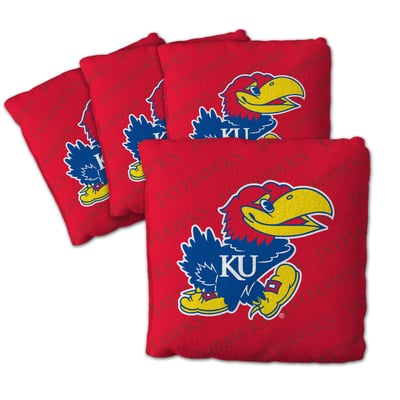 Kansas Jayhawks Fanpoint Four-Piece Cornhole Bag Set