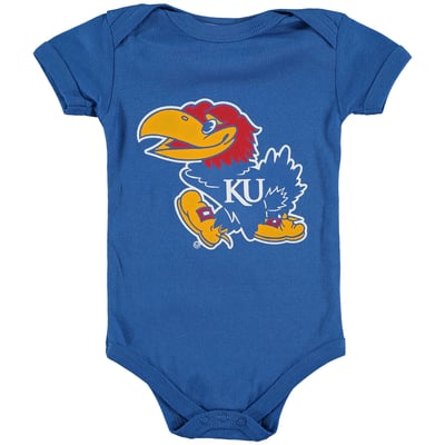 Kansas Jayhawks Two Feet Ahead Infant Big Logo Bodysuit - Royal
