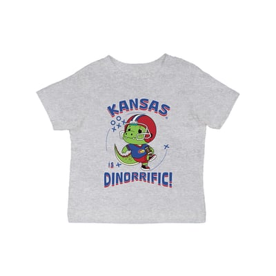Kansas Jayhawks Vive La Fete Infant Dinorrific T-Shirt - Gray