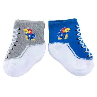 Kansas Jayhawks ZooZatz Infant Shoe Two-Pack Socks