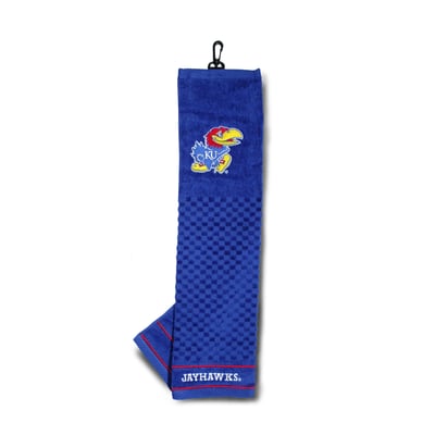 Kansas Jayhawks 16" X 22" Tri-Fold Embroidered Scrubber Golf Towel