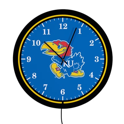 Kansas Jayhawks 18" Lighted Round LED Wall Clock
