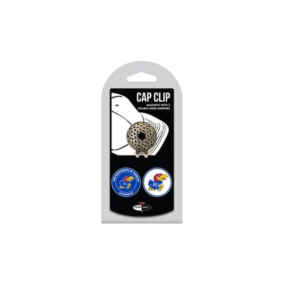 Kansas Jayhawks Cap Clip with 2 Magnetic Markers Set