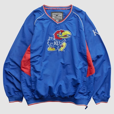 Kansas Jayhawks Colosseum Athletics 2000s Pullover Jacket - Blue - 2XL by Fanatics Real Vintage
