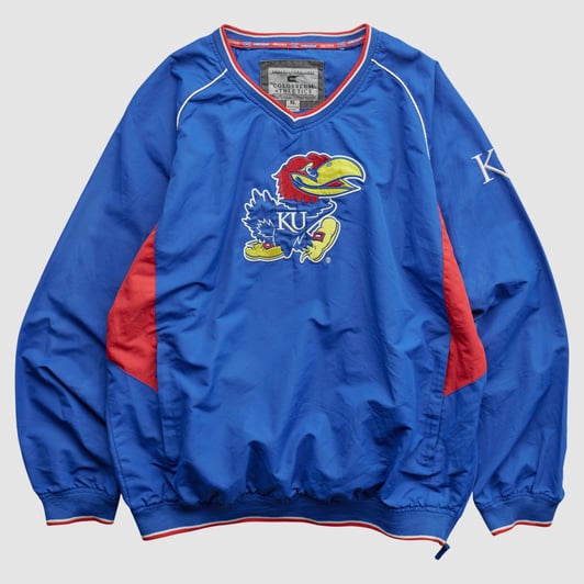 Kansas Jayhawks Colosseum Athletics 2000s Pullover Jacket - Blue - 2XL by Fanatics Real Vintage