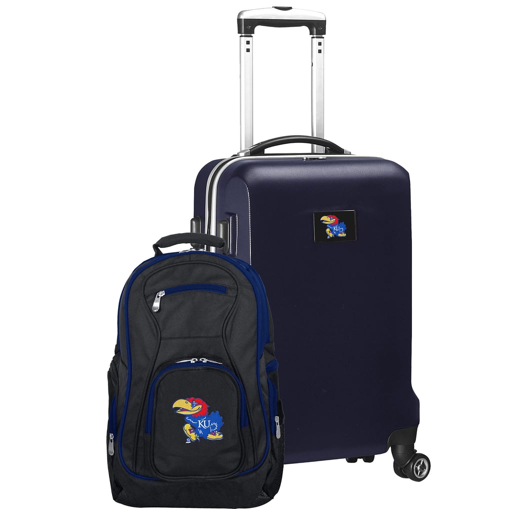 Kansas Jayhawks Deluxe 2-Piece Backpack and Carry-On Set - Navy
