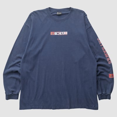 Kansas Jayhawks Gear For Sports 2000s Long Sleeve T-shirt - Navy - XL by Fanatics Real Vintage
