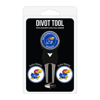 Kansas Jayhawks Golf Divot Tool Pack with 3 Magnetic Markers