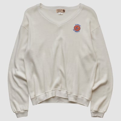Kansas Jayhawks Logo 7 80s Pullover Sweatshirt - White - M by Fanatics Real Vintage