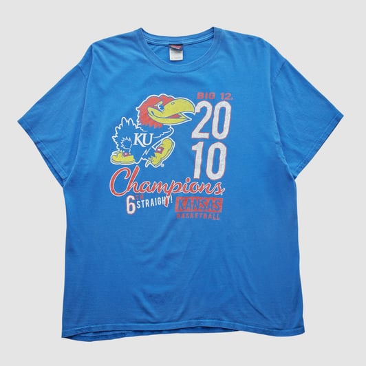 Kansas Jayhawks Step Ahead Sportswear 2010 T-shirt - Blue - XL by Fanatics Real Vintage