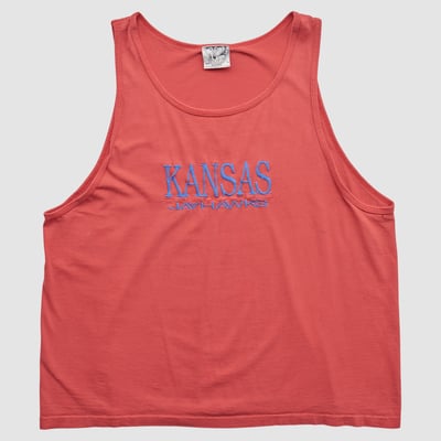 Kansas Jayhawks Wolf 90s Tank - Red - 2XL by Fanatics Real Vintage