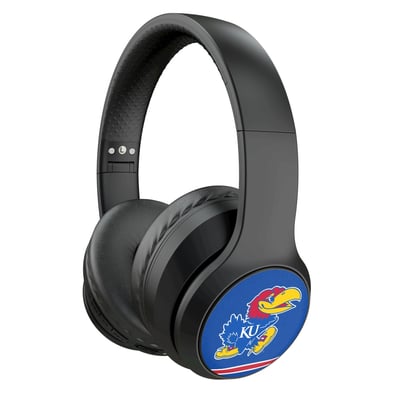 Kansas Jayhawks Keyscaper Stripe Wireless Bluetooth Headphones With Case