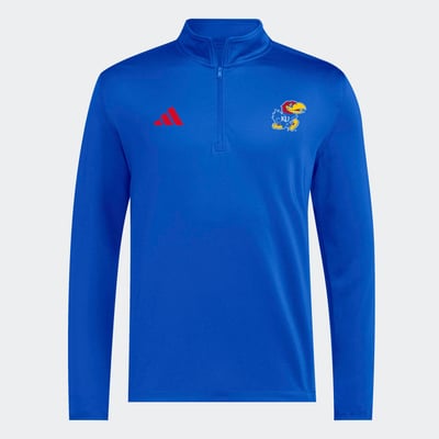Kansas Jayhawks adidas 2026 Sideline Ultimate 365 Woven Quarter-Zip Pullover - Royal