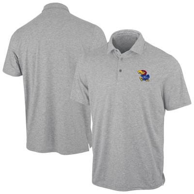 Kansas Jayhawks Antigua Static Polo - Heather Gray