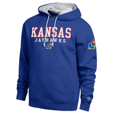  Kansas Jayhawks Champion Contrast Hoodie - Royal