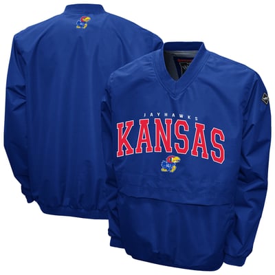 Kansas Jayhawks Franchise Club Windshell V-Neck Jacket - Royal