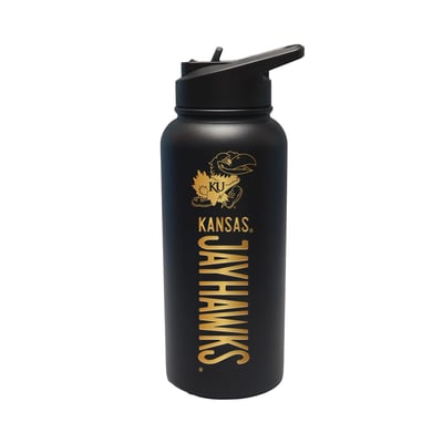 Kansas Jayhawks The Memory Company 32oz. Stainless Steel Gold Lettering Tumbler