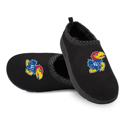 Kansas Jayhawks ISlide Unisex Primary Logo Mission Slippers - Black

