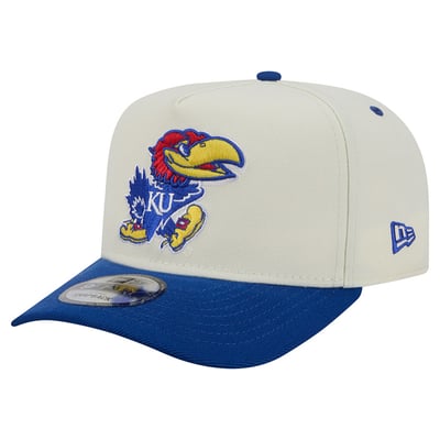Kansas Jayhawks New Era Unisex 9FIFTY A-Frame Snapback Hat - White/Royal