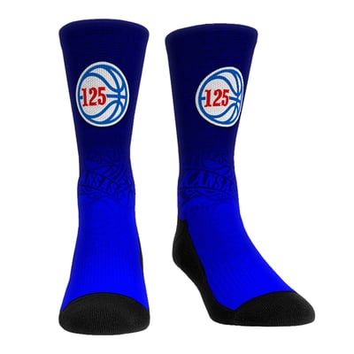  Kansas Jayhawks Rock Em Unisex 125th Season Lines Basketball Crew Socks - 