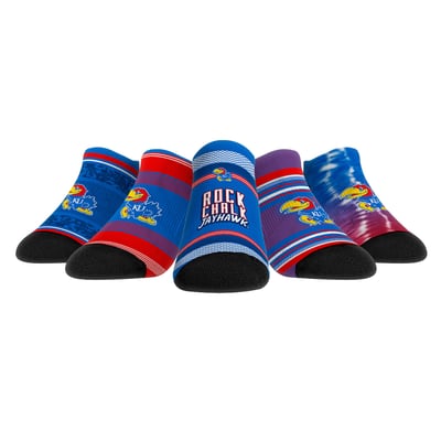  Kansas Jayhawks Rock Em Unisex Super Fan Five-Pack Low-Cut Socks Set - 