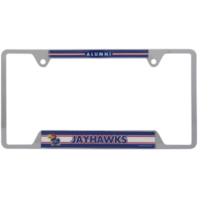  Kansas Jayhawks WinCraft Chrome Plated Metal License Plate Frame