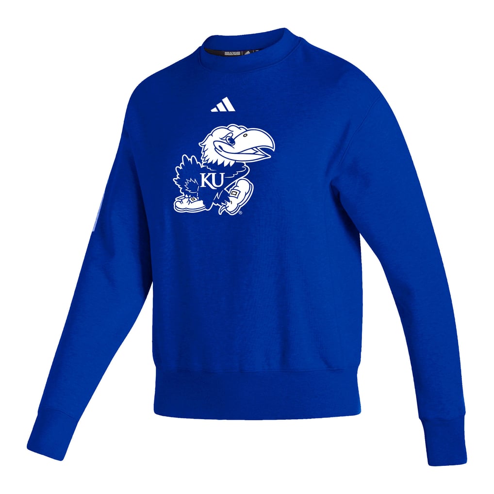 Kansas Jayhawks adidas Women's Sideline Premium Retro Crew Pullover - Royal