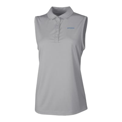  Kansas Jayhawks Columbia Women's Ace Flair Sleeveless Tank Polo - Gray