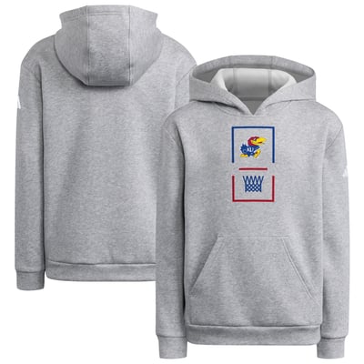 Kansas Jayhawks adidas Youth Team Hoodie - Gray