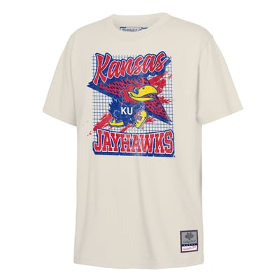 Kansas Jayhawks Mitchell & Ness Youth Collegiate T-Shirt - Natural
