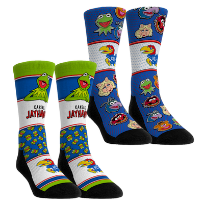  Kansas Jayhawks Rock Em Youth Muppets 2-Pack Crew Socks Set