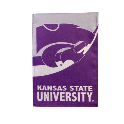  Kansas State Wildcats 12.5" x 28" Color Wave Double-Sided Burlap Garden Flag