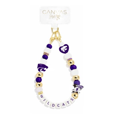 Kansas State Wildcats CANVAS Style Beaded Wrislet
