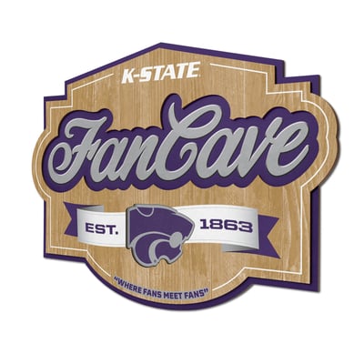 Kansas State Wildcats Fanpoint 12.5" x 17" Fan Cave Sign