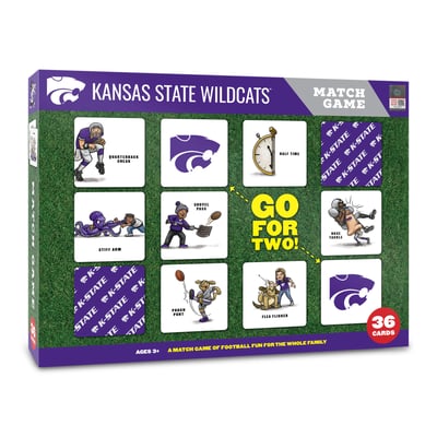 Kansas State Wildcats Fanpoint Licensed Memory Match Game