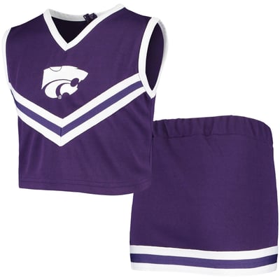  Kansas State Wildcats Little King Girls Youth Two-Piece Cheer Set - Purple