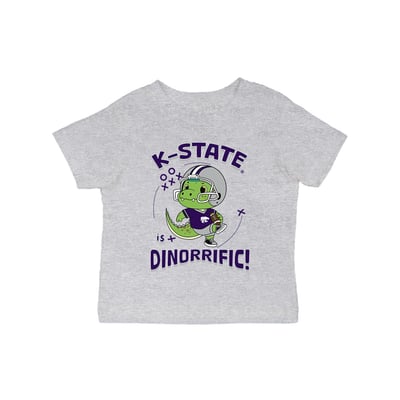 Kansas State Wildcats Vive La Fete Infant Dinorrific T-Shirt - Gray