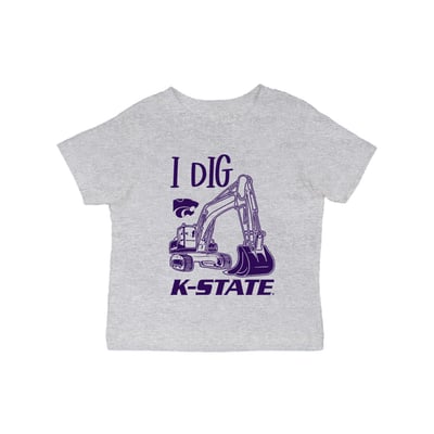 Kansas State Wildcats Vive La Fete Infant Excavator T-Shirt - Gray
