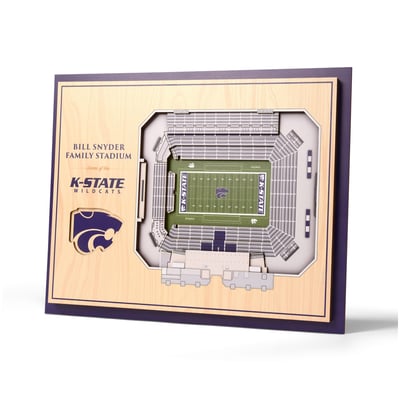 Kansas State Wildcats 13" x 17" 5-Layer StadiumView Wall Art